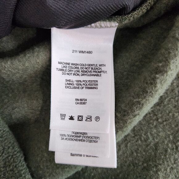 Columbia Mens Army Green Fleece Full Zip Vest - Picture 4 of 6